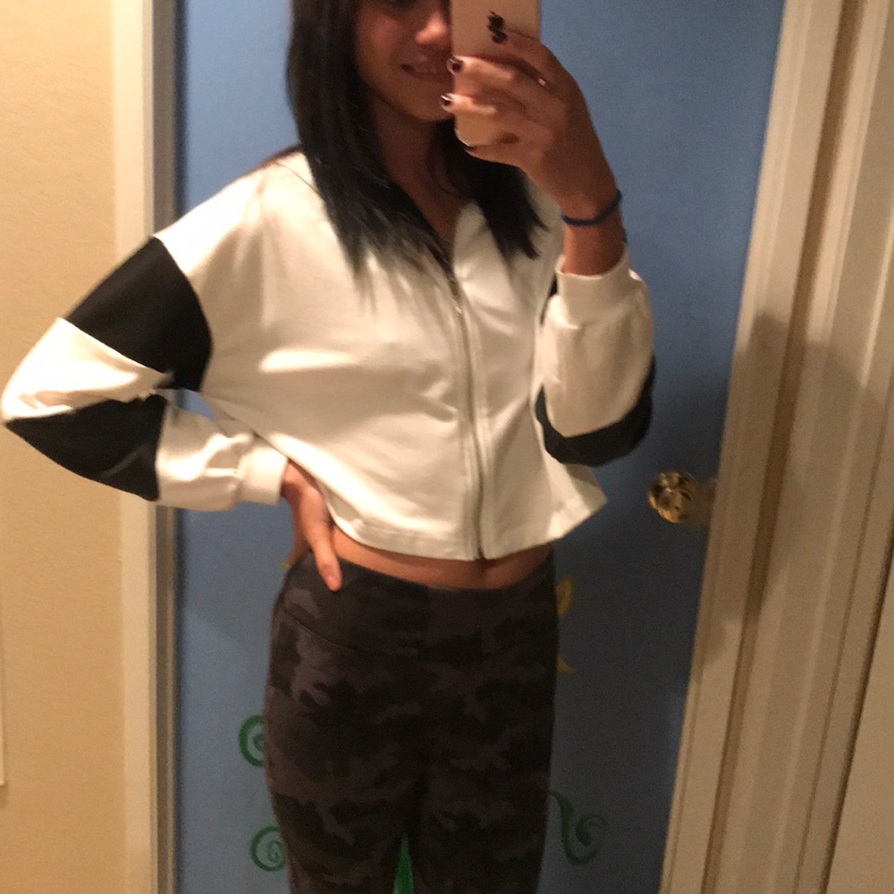 White crop hoodie from SHEIN.